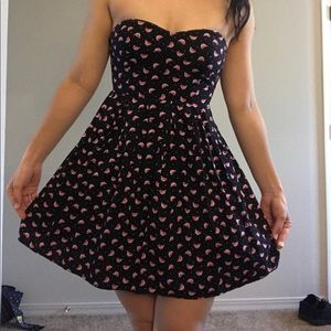 Mini dress bird design